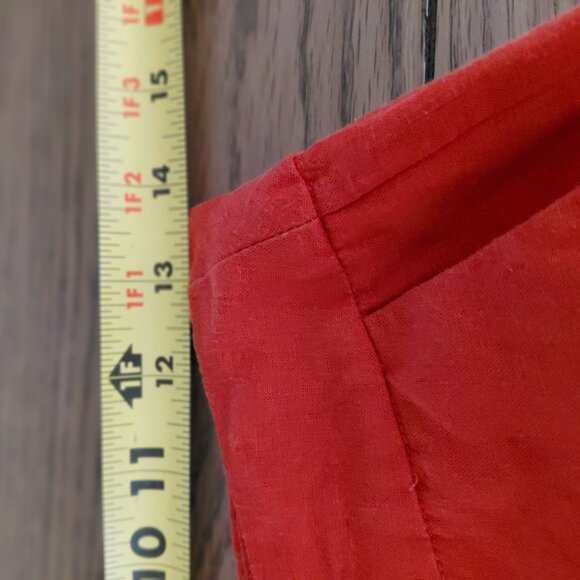 Paloma S Nice Things Orange Linen Pants Pockets Size 36 Travel Casual Resort - Picture 5 of 7